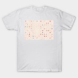 Red, white and blue star pattern T-Shirt